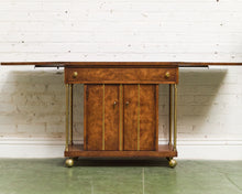 Load image into Gallery viewer, Mid-Century Modern Burl Wood Bar Cart by Weiman
