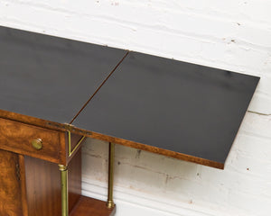 Mid-Century Modern Burl Wood Bar Cart by Weiman