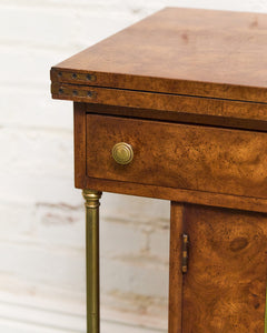 Mid-Century Modern Burl Wood Bar Cart by Weiman