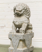 Load image into Gallery viewer, Vintage Chinese Granite Carved Foo Dog Garden Statue
