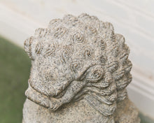 Load image into Gallery viewer, Vintage Chinese Granite Carved Foo Dog Garden Statue
