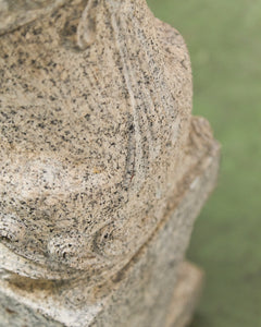 Vintage Chinese Granite Carved Foo Dog Garden Statue