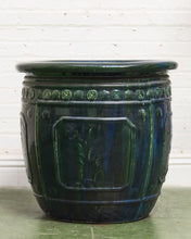 Load image into Gallery viewer, Large Chinese Turquoise-Glazed Jardinière, Ming Dynasty Planter
