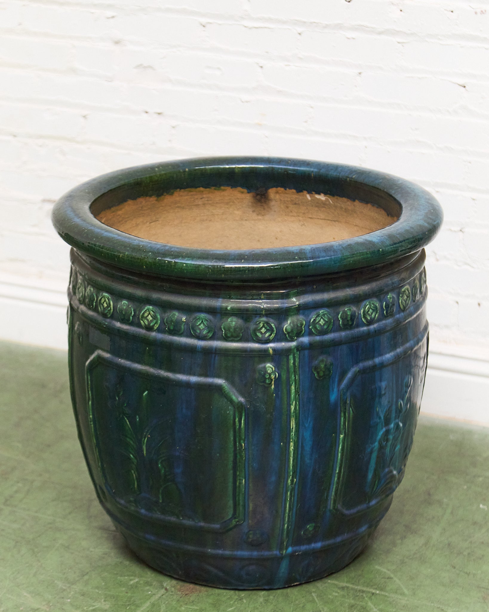 turquoise plant pots Large Chinese Turquoise-Glazed Jardinière, Ming Dynasty Planter – Sunbeam Vintage
