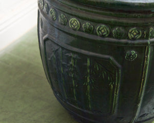 Large Chinese Turquoise-Glazed Jardinière, Ming Dynasty Planter