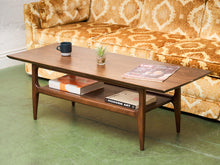 Load image into Gallery viewer, Walnut Rustic Mid Century Coffee Table
