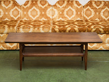 Load image into Gallery viewer, Walnut Rustic Mid Century Coffee Table

