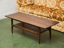 Load image into Gallery viewer, Walnut Rustic Mid Century Coffee Table
