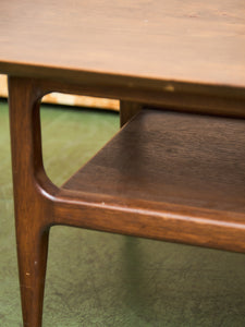 Walnut Rustic Mid Century Coffee Table