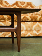 Load image into Gallery viewer, Walnut Rustic Mid Century Coffee Table
