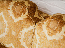 Load image into Gallery viewer, 1970s Sculpted Triple Back Velvet Damask Sofa
