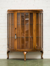 Load image into Gallery viewer, 1930s Bow Fronted Glazed Display Cabinet In Mahogany
