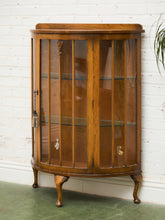 Load image into Gallery viewer, 1930s Bow Fronted Glazed Display Cabinet In Mahogany
