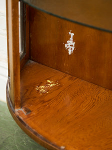 1930s Bow Fronted Glazed Display Cabinet In Mahogany