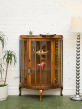 Load image into Gallery viewer, 1930s Bow Fronted Glazed Display Cabinet In Mahogany
