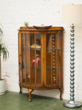 Load image into Gallery viewer, 1930s Bow Fronted Glazed Display Cabinet In Mahogany
