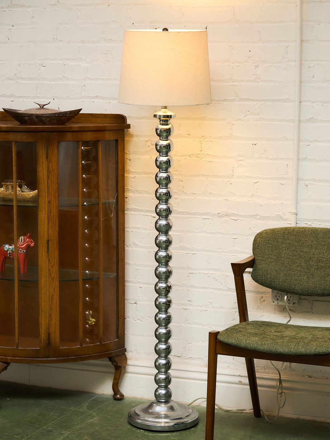 Beaded Chrome Lamp