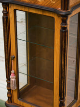 Load image into Gallery viewer, Rare Antique Walnut Intarsia Showcase
