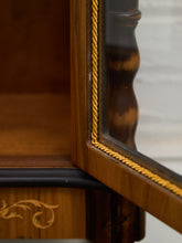 Load image into Gallery viewer, Rare Antique Walnut Intarsia Showcase
