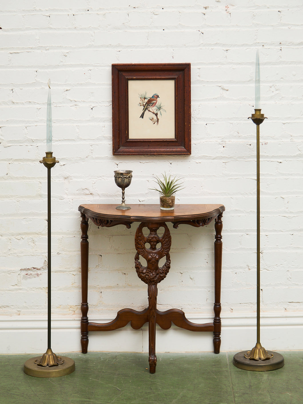 Angel Motif Mahogany Table