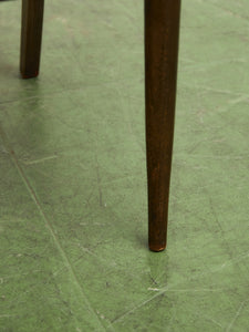 Mid Century Broyhill Walnut and Vinyl Seat Upholstered Chairs