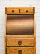 Load image into Gallery viewer, Oak Vintage Narrow Secretary Desk
