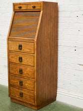 Load image into Gallery viewer, Oak Vintage Narrow Secretary Desk
