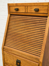 Load image into Gallery viewer, Oak Vintage Narrow Secretary Desk
