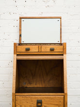Load image into Gallery viewer, Oak Vintage Narrow Secretary Desk

