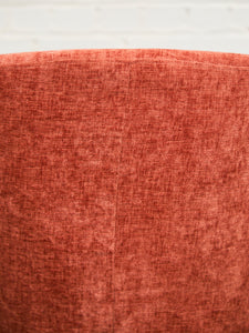 Aria Burnt Chenille Orange Swivel Chair