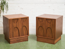 Load image into Gallery viewer, Pair of Scandi Nightstands with Plinth Base
