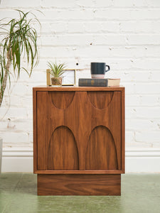 Pair of Scandi Nightstands with Plinth Base