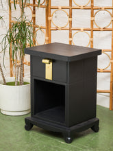 Load image into Gallery viewer, Black Vintage Pair of Nightstands
