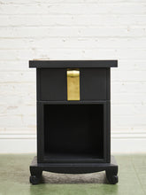 Load image into Gallery viewer, Black Vintage Pair of Nightstands
