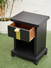 Load image into Gallery viewer, Black Vintage Pair of Nightstands
