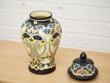 Load image into Gallery viewer, Beautiful Large Delft Royal Goedewaagen Iris Lidded Jar
