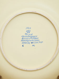 Royal Goedewaagen Gouda Pottery Plate Iris Collection