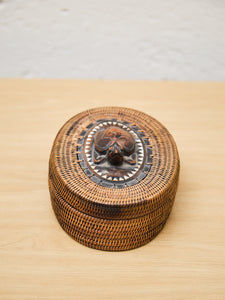 Indonesian Lombok Woven Turtle Rattan Basket