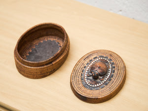 Indonesian Lombok Woven Turtle Rattan Basket