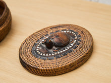 Load image into Gallery viewer, Indonesian Lombok Woven Turtle Rattan Basket
