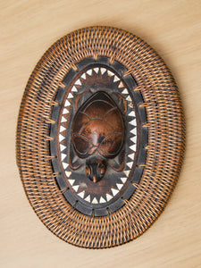 Indonesian Lombok Woven Turtle Rattan Basket