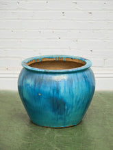 Load image into Gallery viewer, Late Qing Dynasty Period South Sea Blue Glazed Ceramic Planter
