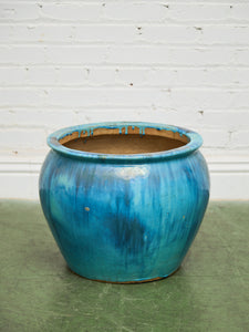 dark blue ceramic flower pots Late Qing Dynasty Period South Sea Blue Glazed Ceramic Planter – Sunbeam Vintage