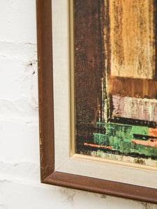 Huge Maio Mid Century Modern New York City Skyline by Turner Wall Art 1970s Retro Vintage Abstract Cityscape Artwork