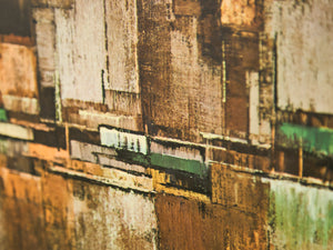 Huge Maio Mid Century Modern New York City Skyline by Turner Wall Art 1970s Retro Vintage Abstract Cityscape Artwork