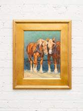Load image into Gallery viewer, Draft Horses in Harness Oil Painting Signed by Becker
