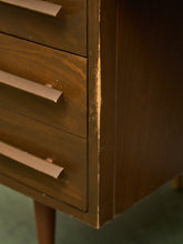 Load image into Gallery viewer, Vintage Walnut Double Pedestal Desk
