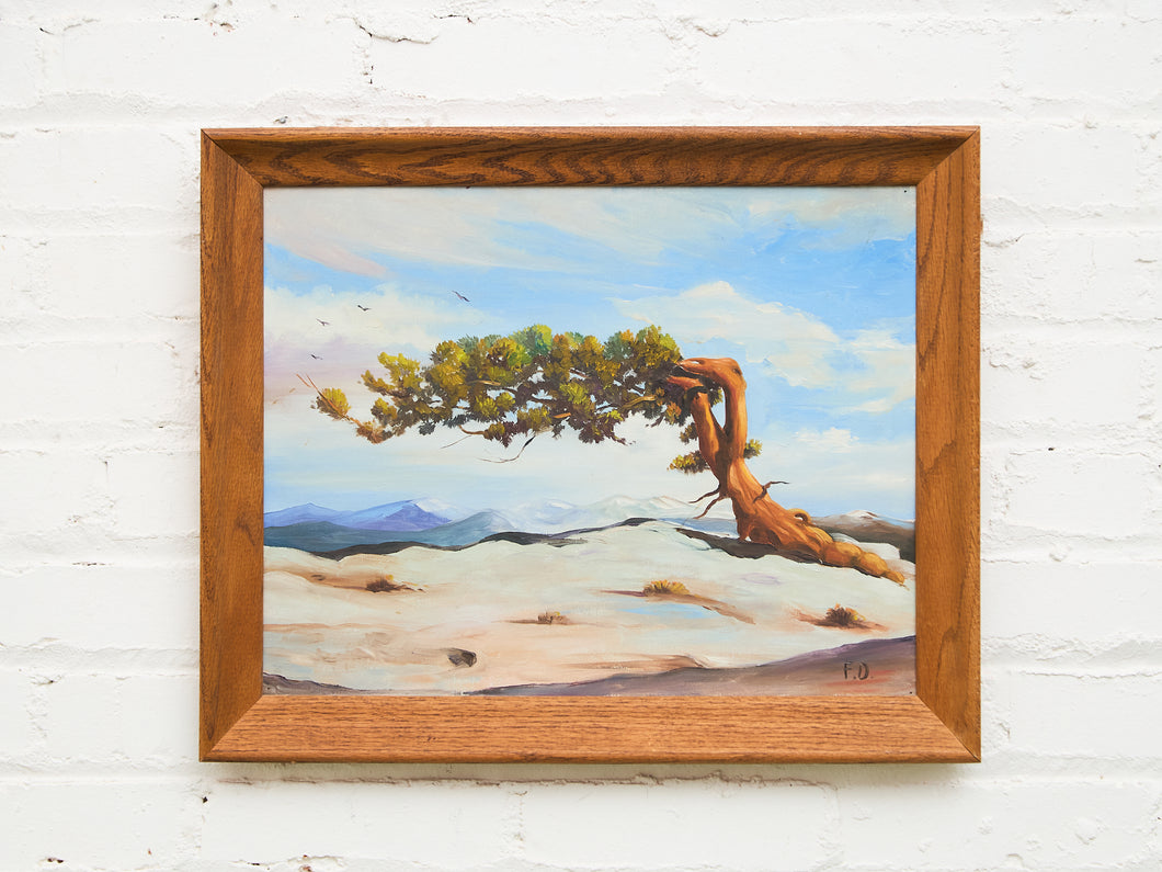 Bristlecone Pine, in a mountainous, windswept landscape Acrylic Painting