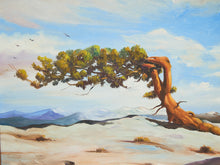 Load image into Gallery viewer, Bristlecone Pine, in a mountainous, windswept landscape Acrylic Painting
