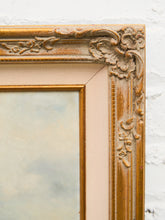 Load image into Gallery viewer, Cottage by the Fields impressionist Vintage Oil Landscape
